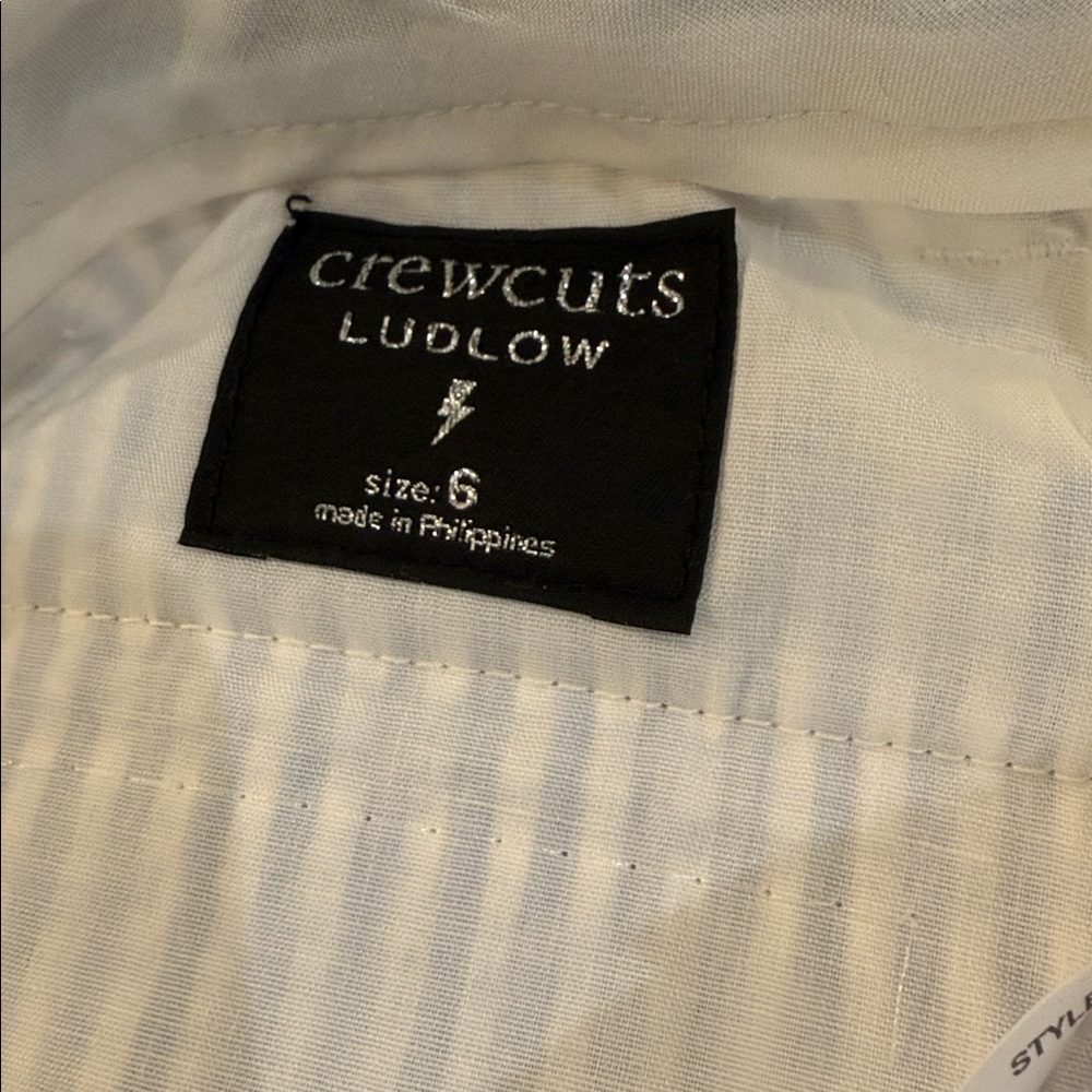 NWT Crewcuts Blue Seersucker Ludlow Slim Pants - Picture 2 of 2